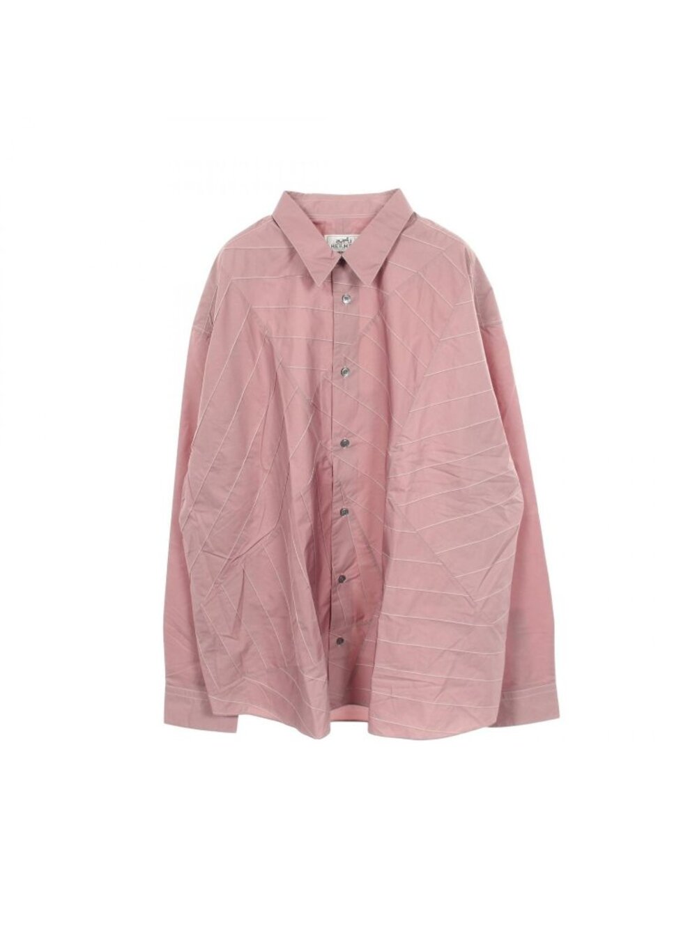 Hermes Sellier Button Long Sleeve Cotton Shirt